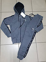 Костюм теплий спортивний NIKE на флісі 12-16 років арт 1060, Колір Сірий Розмір одягу підліток (по зросту) 170