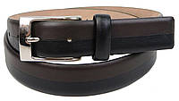Женский кожаный ремень Farnese 3 см Черно-коричневый (SFA448)