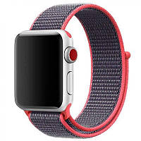 Ремінець Nylon для Apple watch 42 mm/44 mm (Арбузний/Watermelon red) 1081278