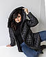 Стьобане пальто у великих розмірах демісезонне плащове на блискавці з капюшоном (р. 50-60) 6502246, фото 5