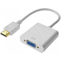 Переходник HDMI M-VGA F Value S0230 с аудио интерфейсом дополнительное питание micro USB белый RTL