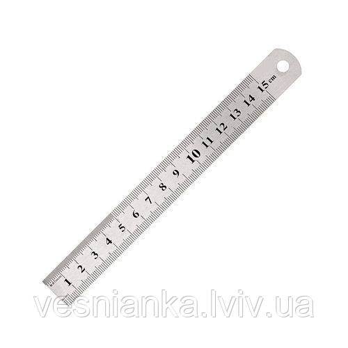 Лінійка металева 15 см ВМ.5810-15 Buromax
