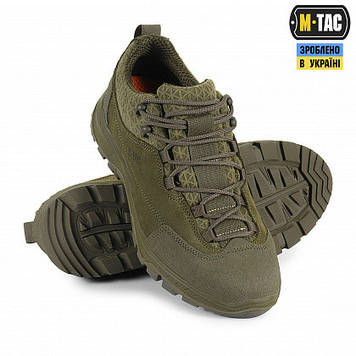 Тактичні військові кросівки олива армійські на литій підошві M-Tac вологостійкі Patrol R Vent Olive