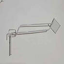 Гачки з Цінникотримачем  на торгову сітку довжина 10 см Ø 3 мм  гачки торговельні металеві  білі упаковка 10 шт, фото 4