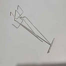 Гачки з Цінникотримачем  на торгову сітку довжина 10 см Ø 3 мм  гачки торговельні металеві  білі упаковка 10 шт, фото 5