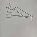 Гачки з Цінникотримачем  на торгову сітку довжина 10 см Ø 3 мм  гачки торговельні металеві  білі упаковка 10 шт, фото 2