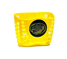 Кошик дитячий велосипедний пластиковий Crossride 12" CR-BS07 Жовтий ORG