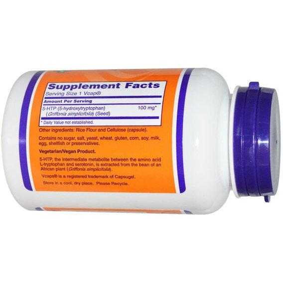 Триптофан NOW Foods 5-HTP 200 mg 120 Veg Caps UC, код: 7518208 - фото 2 - id-p1915349755