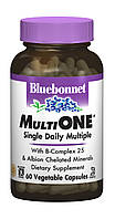 Мультивитамины с железом, MultiONE, Bluebonnet Nutrition, 60 гелевых капсул DR, код: 6161127