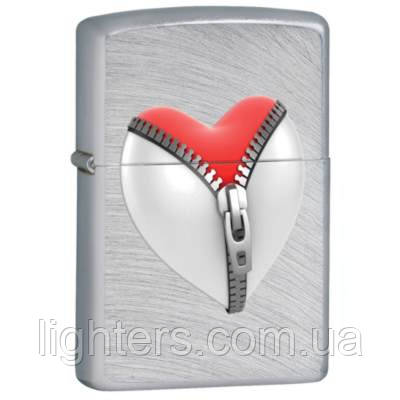 Запальничка Zippo 28327 Zip Heart сіра 28327, фото 1