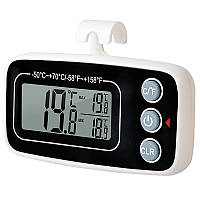 Цифровой термометр для холодильника / морозильника с крючком и магнитом UChef A1023 Белый/черный