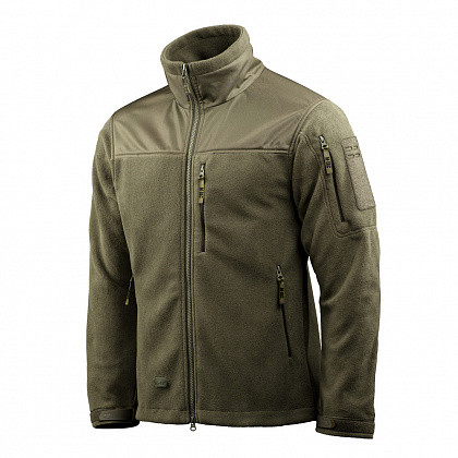 Тактична флісова куртка кофта всу тепла чоловіча з вставками M-Tac Alpha Microfleece Gen.II Army Olive M, фліс 420 г/м2, фото 1
