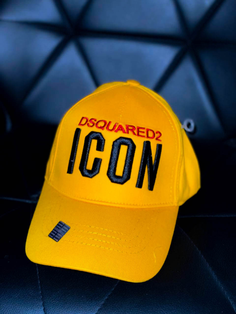 Бейсболка чоловіча жовта весна-літо Кепка Icon Dsquared2
