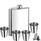 Подарункова фляга без малюнка, стаканчики та лійка, фото 3