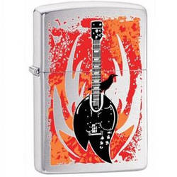 Запальничка Zippo 24535 FLAME GUITAR сіра 24535