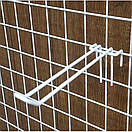 Гачки з Цінникотримачем  на торгову сітку довжина 10 см Ø 3 мм  гачки торговельні металеві  білі упаковка 10 шт, фото 7