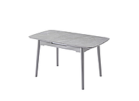 Стол обеденный раскладной TM-84 калакатта мрамор+серый 110-140x75x76 (керамика/ дерево)