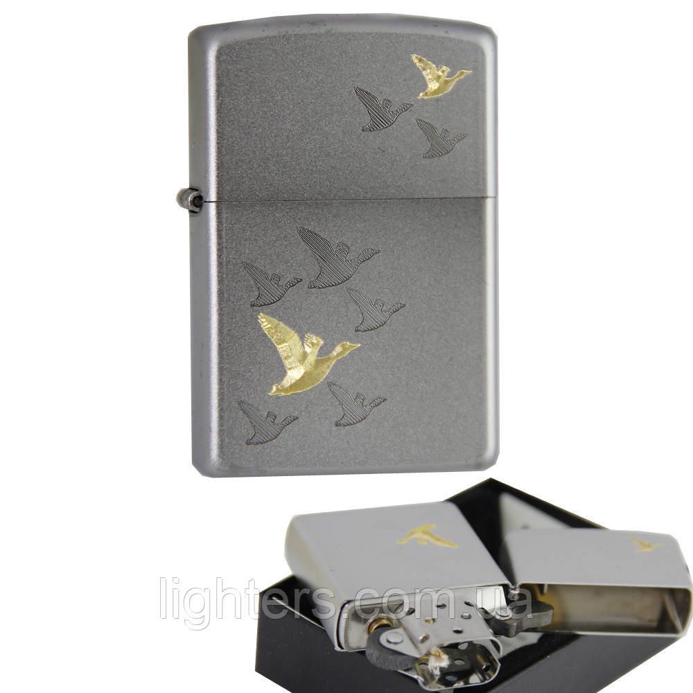 Запальничка Zippo 200.295 FLYING DUCKS сіра 200295, фото 1