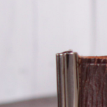 Стильний зручний затискач для купюр із натуральної шкіри чорного кольору, фото 5