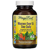 Мультивитамины для женщин 55+, Women Over 55 One Daily, MegaFood, 90 таблеток KS, код: 6462342