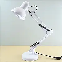 Настільна лампа на струбцині та підставці біла Desk lamp