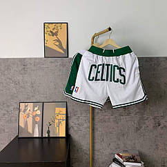 Шорти білі баскетбольні Бостон Селтикс НБА Just Don X Mitchell & Ness Boston Celtics Retro