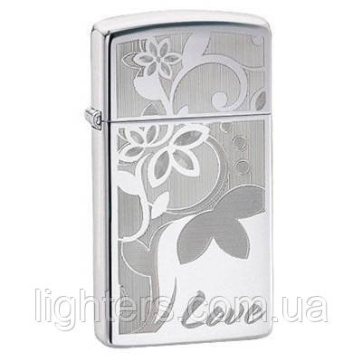 Запальничка Zippo 24816 LOVE FLOWER сіра 24816