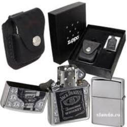 Запальничка Zippo 24707 Jack Daniels Pouch Set сіра 24707