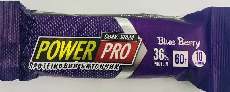 Протеиновый батончик Power Pro Протеиновый батончик 36% 60 g Черника UK, код: 7519553 - фото 1 - id-p1915378353