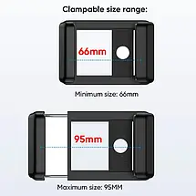 Затискач для об'єктива на телефон і фотоапарат Apexel APL-FL001 чорний розсувний 66-95 мм, фото 3