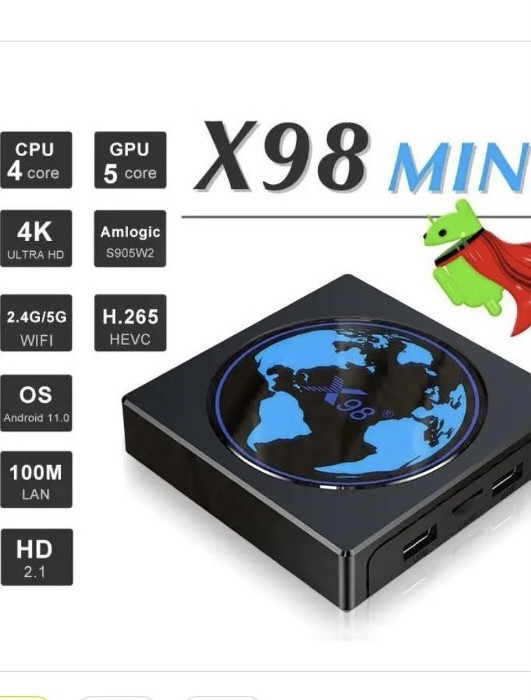 Смарт-приставка X98 mini 4GB/32 GB AMLOGIC s905 W2 ANDROID 11