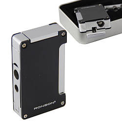 Стильна запальничка Ronson (Black) Window Jet Flame ZR130111