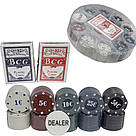 Гра покерний набір 100 фішок і карти, у пластиковій упаковці. PN62009, фото 3