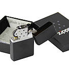 Запальничка бензинова Zippo 218 ZB BLACK MATTE (Чорна матова)., фото 3