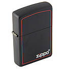 Запальничка бензинова Zippo 218 ZB BLACK MATTE (Чорна матова)., фото 4