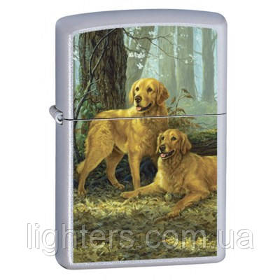 Запальничка Zippo 24413 TWO GOLDENS сіра 24413, фото 1
