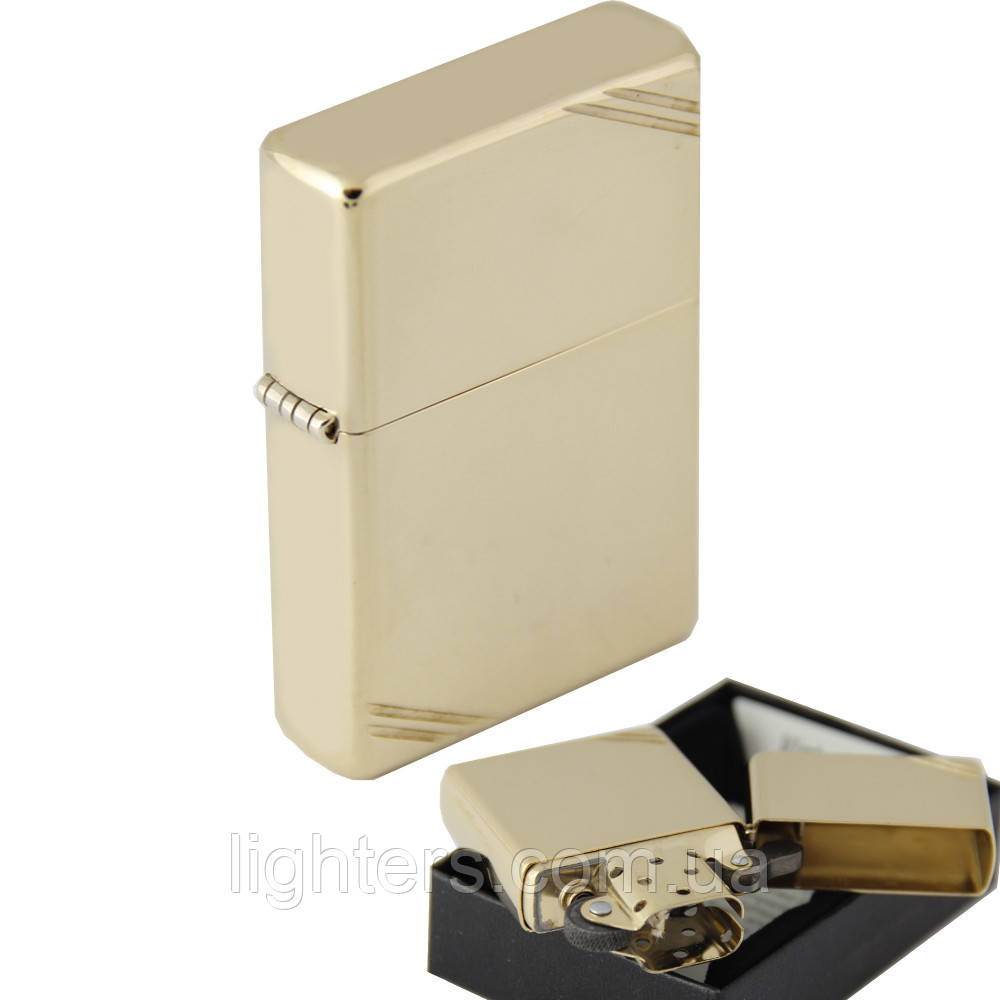 Запальничка Zippo 270 VINTAGE HIGH POLISH BRASS жовта 270, фото 1