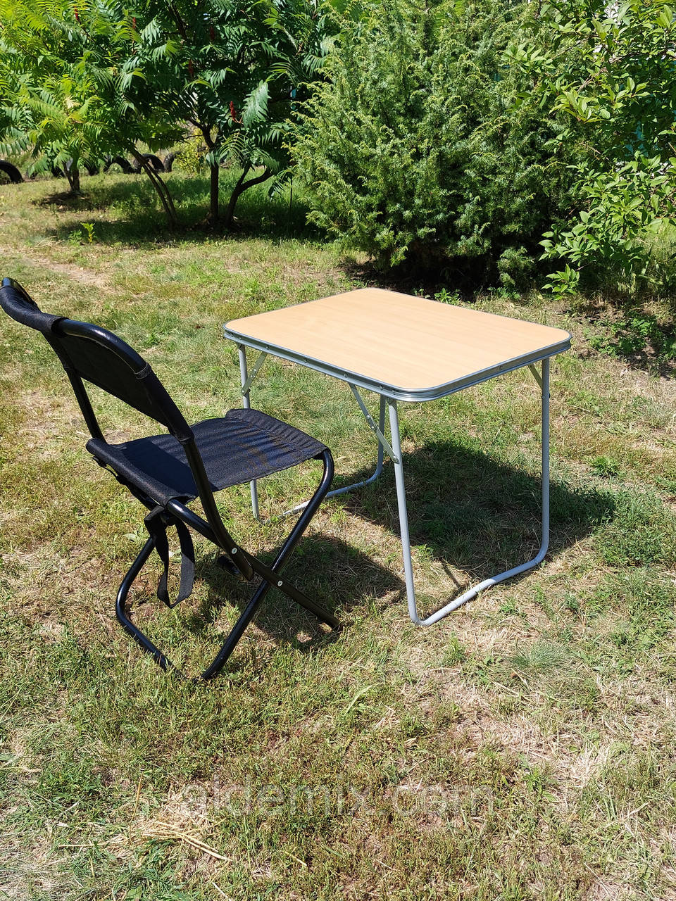 Набір меблів для відпочинку на природі "Кріпиш О1+1ч" складний стіл та стілець для риболовлі пікніка кемпінгу туризму, фото 1