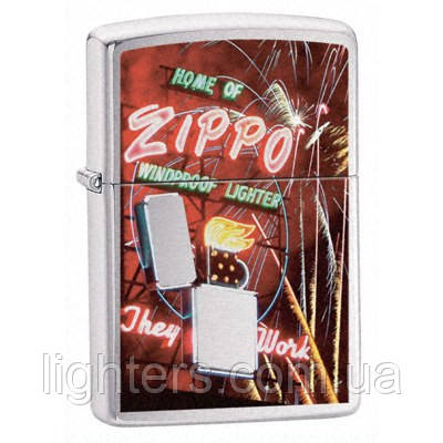 Запальничка Zippo 24069 ZIPPO NEON сіра 24069, фото 1