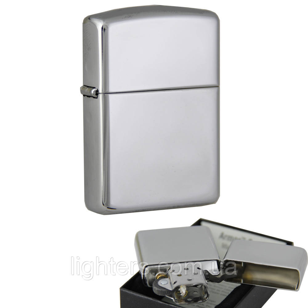 Запальничка Zippo 167 Armor High Polish Chrome сіра 167