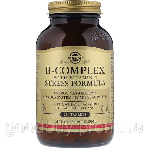 Купить Комплекс витаминов В + С B-Complex with Vitamin C Solgar стресс ...