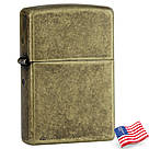 Запальничка Zippo 201FB Antique Brass (Антикварні мідь), фото 3