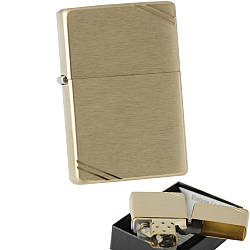 Запальничка Zippo 240 BRUSHED BRASS жовта 240