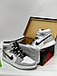 Чоловічі кросівки Nike Air Jordan 1 OG (gray) (сірі з білим) високі спортивні кроси 159-18, фото 3