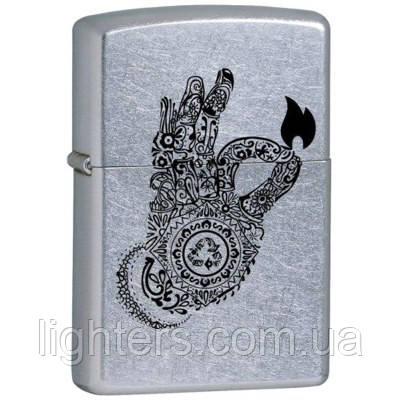 Бензинова запальничка Zippo 24811 FIRED UP FLAME (Спалахує полум'я)., фото 1