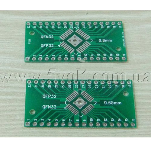Макетна плата-перехідник LQFP32 to DIP32, фото 1