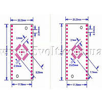 Макетна плата-перехідник LQFP32 to DIP32, фото 2