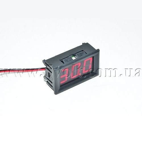 Панельний вольтметр DC 2.5-30.0 V 3 цифри червоний 0.56, фото 1