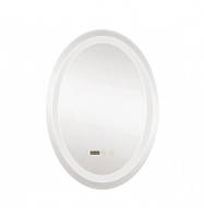 Зеркало для ванной комнаты MIXXUS PLAIN MV 02- 50х70 (LED-подсветка,часы,антизапотевание) (MI6010)