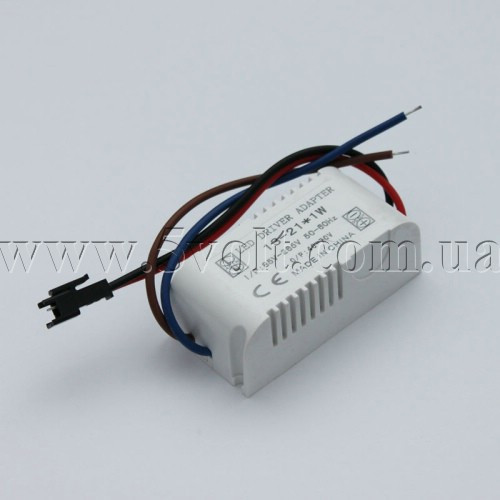Драйвер світлодіодів 80-265V 13-21x1W 300mA в корпусі, фото 1